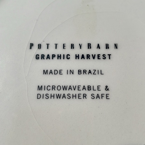 Pottery Barn Graphic Harvest 8.25” Diameter Plates - Set of 2 - Picture 7 of 9